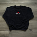 Metri Rose: Black Crewneck Sweatshirt