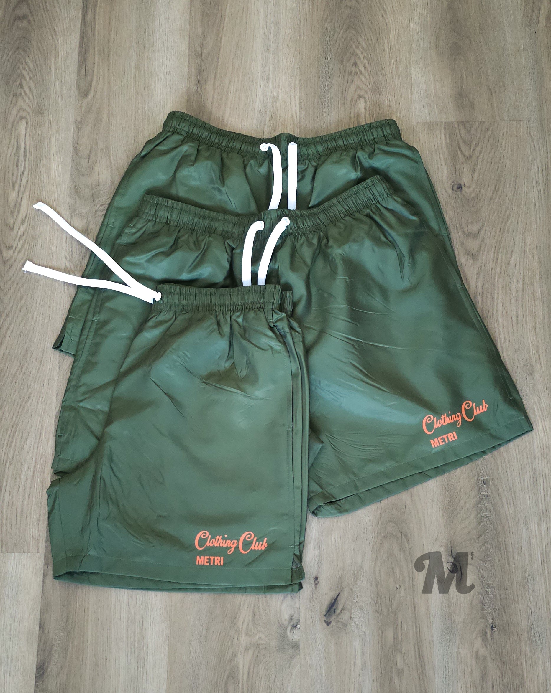 Clothing Club: Nylon Olive shorts