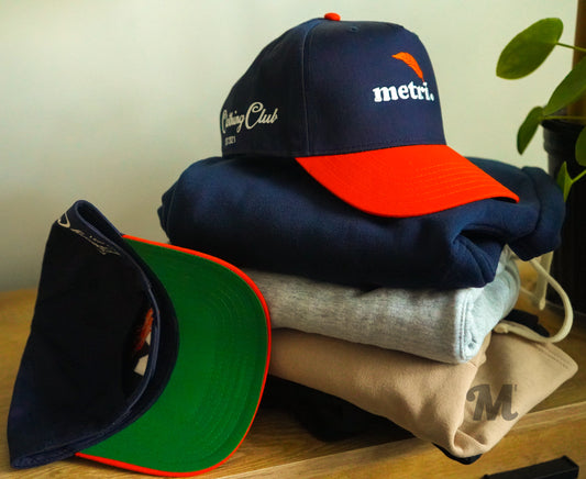 Metri NamedFeather Snapback  (Navy/Orange)