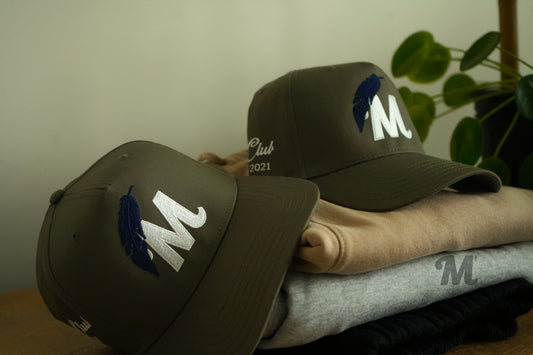 Metri Feather logo Snapback (Olive)