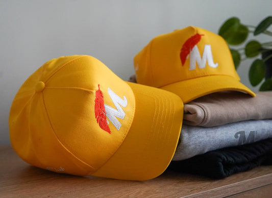 Metri Feather logo Snapback (Yellow/Orange)