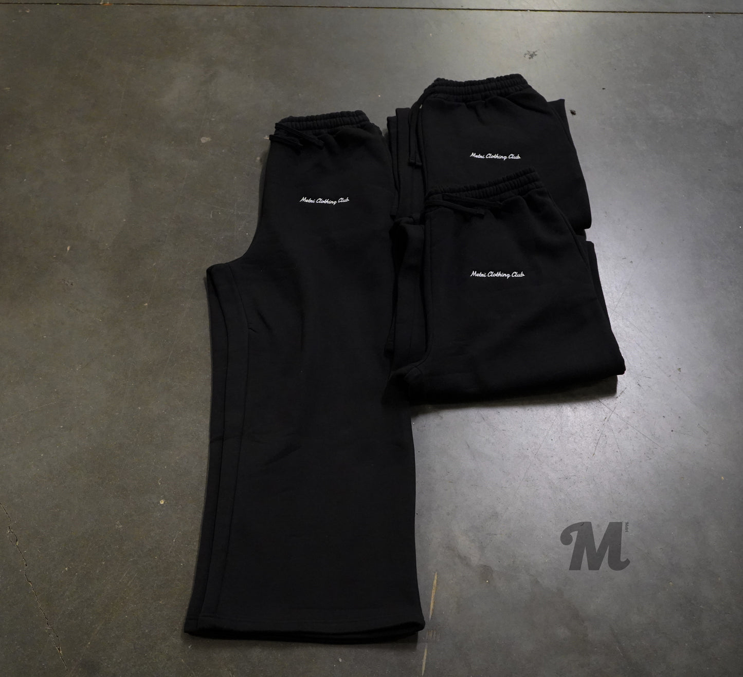 Metri Wide Leg SweatPants (Black)