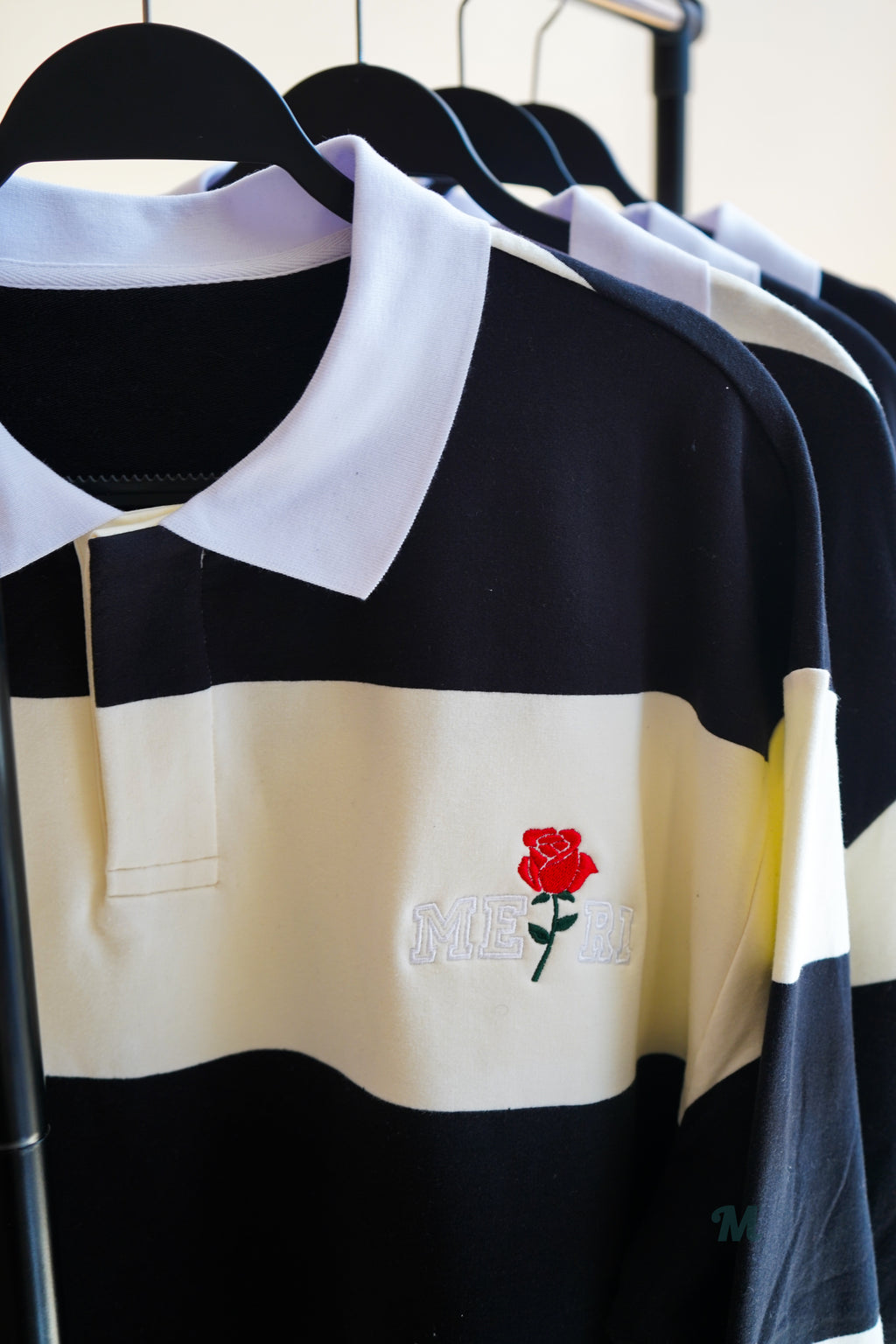 Rugby Polo (Black/White)