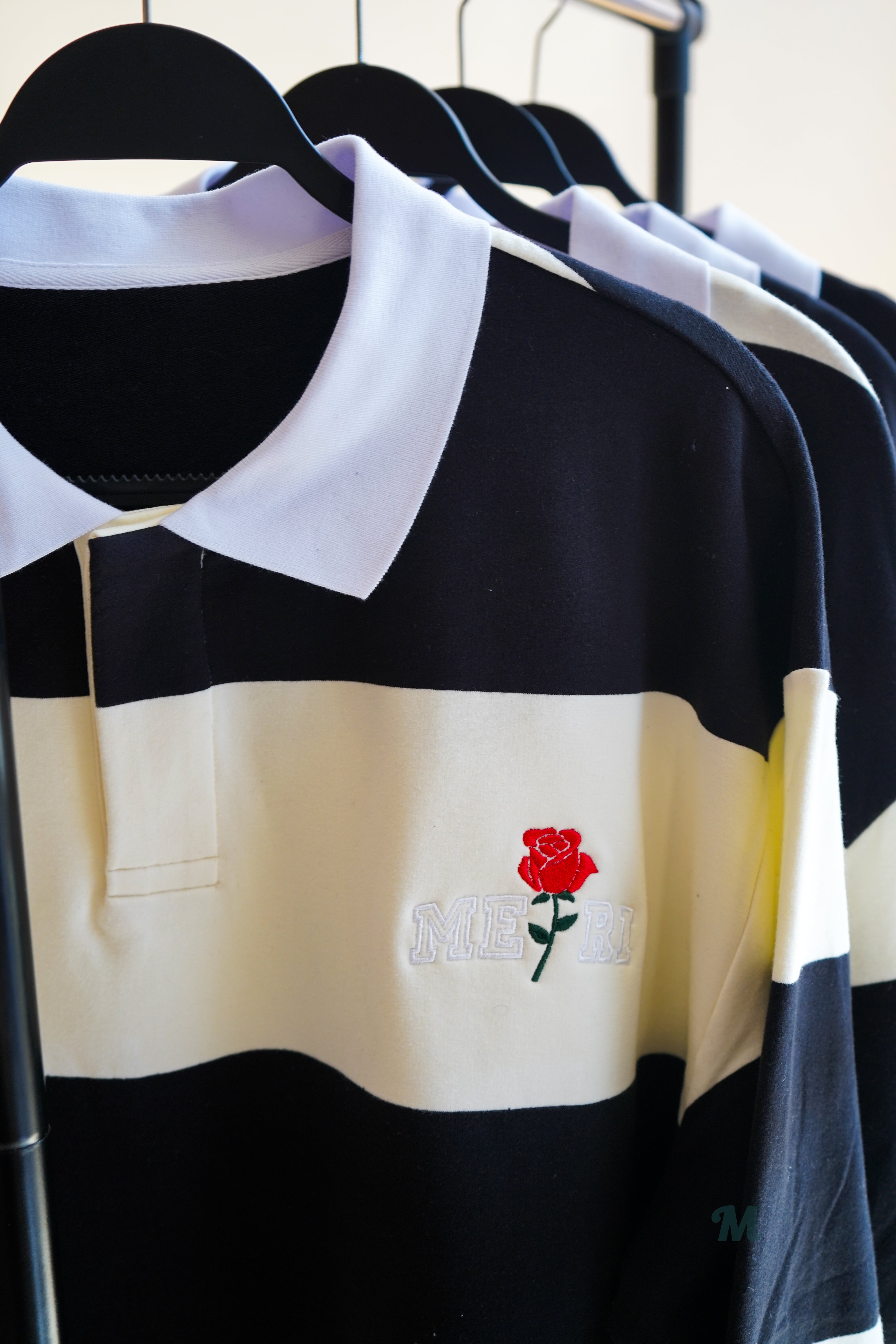Rugby Polo (Black/White)