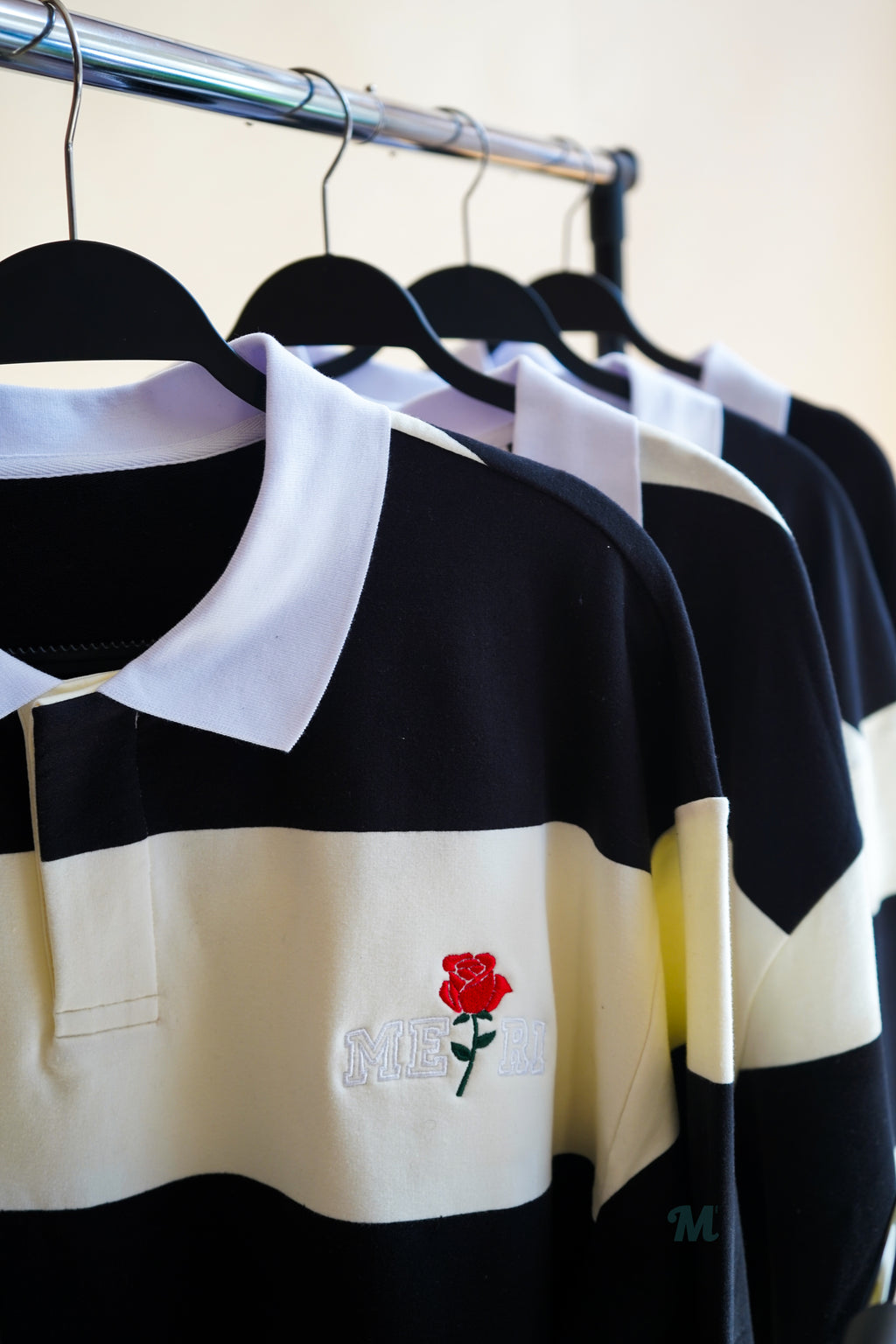 Rugby Polo (Black/White)