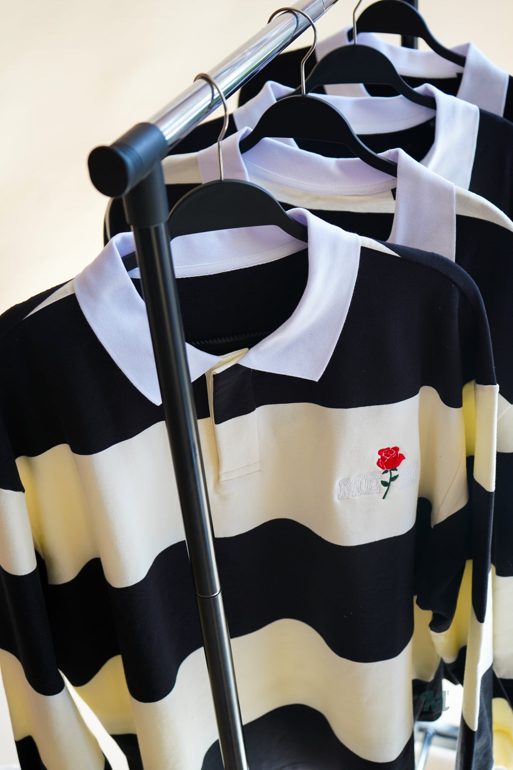 Rugby Polo (Black/White)