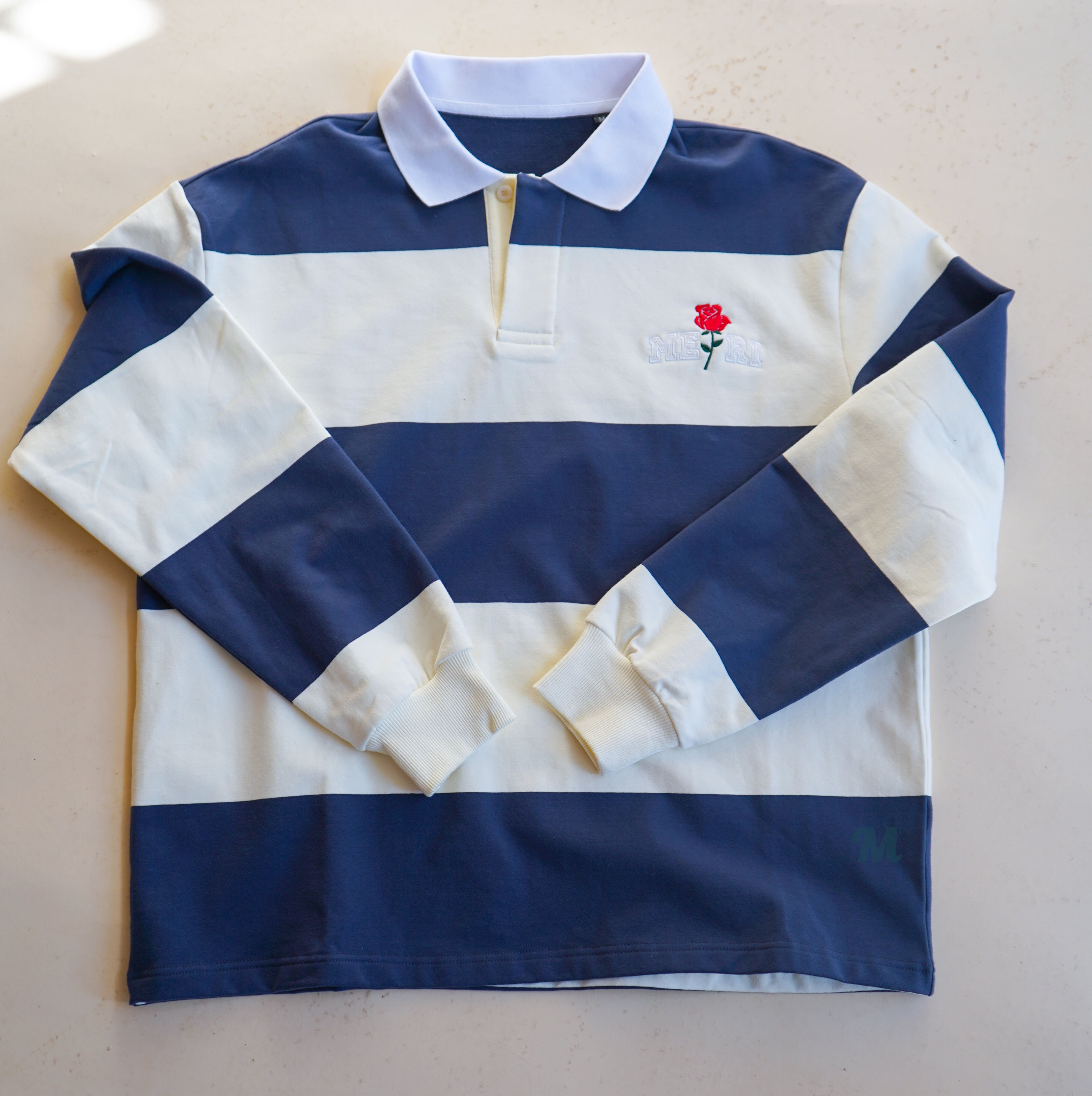 Rugby Polo (Blue/White)
