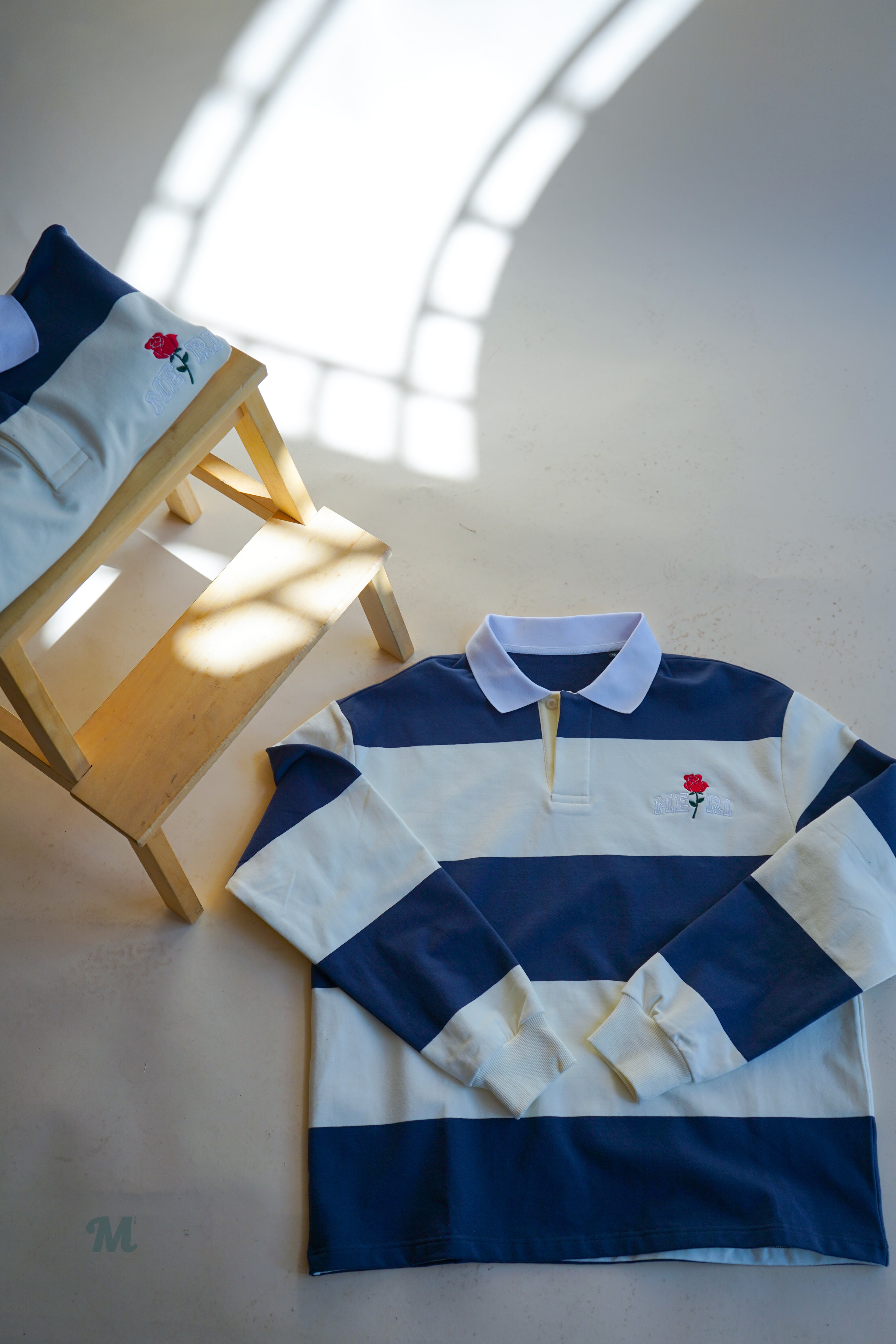 Rugby Polo (Blue/White)