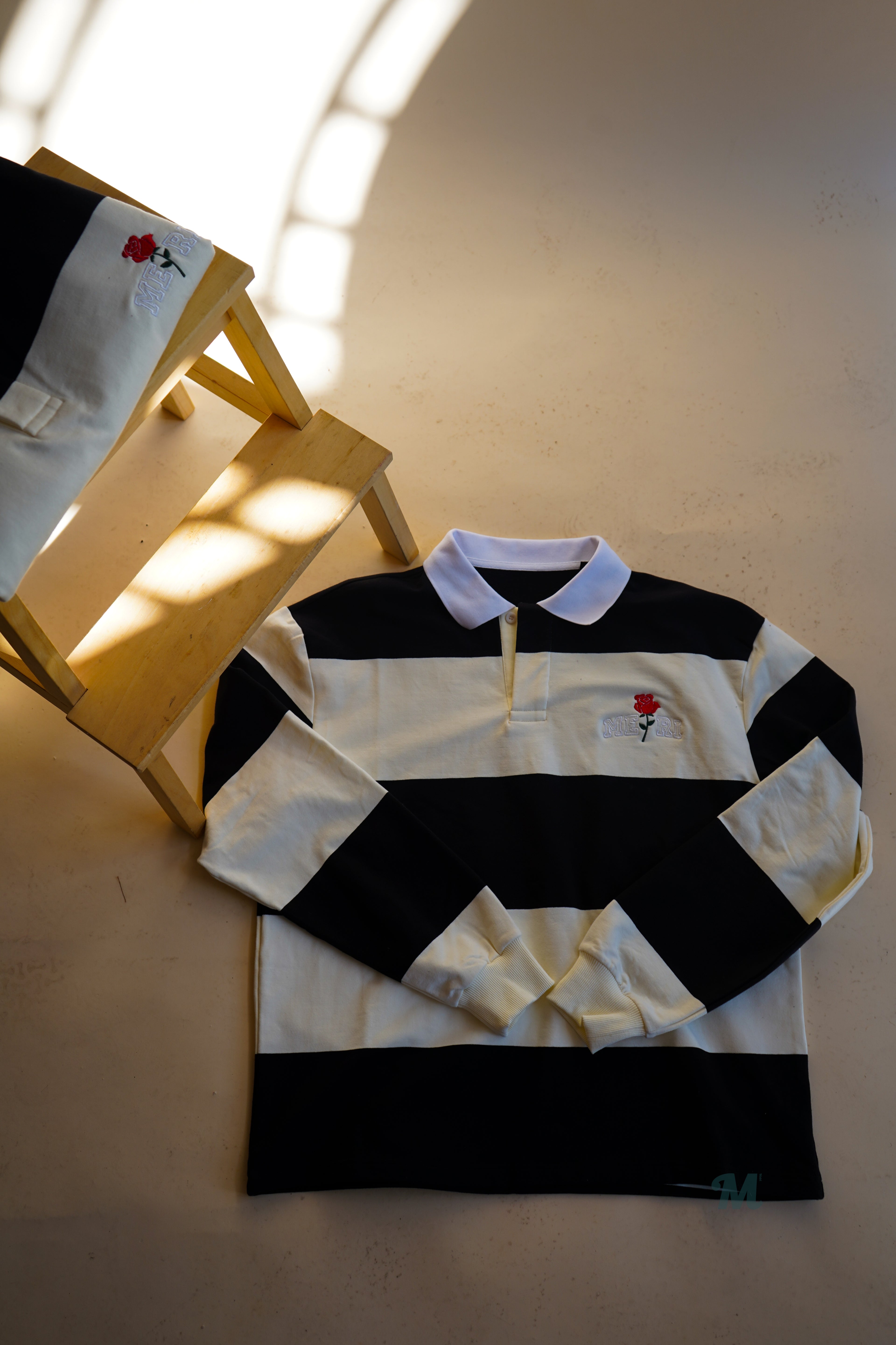 Rugby Polo (Black/White)