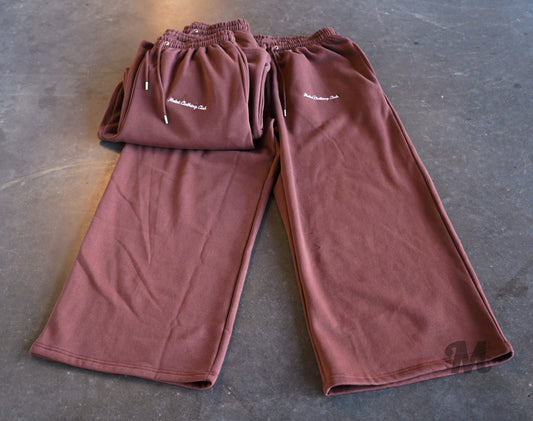 Metri Wide Leg SweatPants (Chocolate)